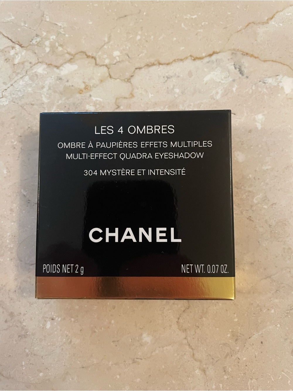 CHANEL Les 4 Ombres Quad Eyeshadow - Black and Gold Accents